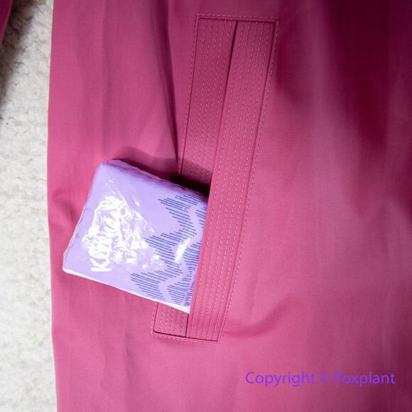 Vintage Esprit Women's Solid Pink Knee-Length Rain Coat, size S - Picture 6 of 16